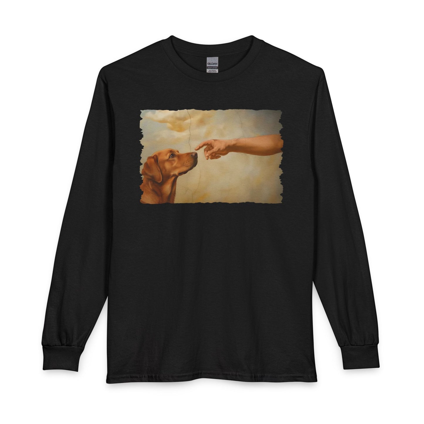 God Creates Fox Red Labrador Long Sleeve Black