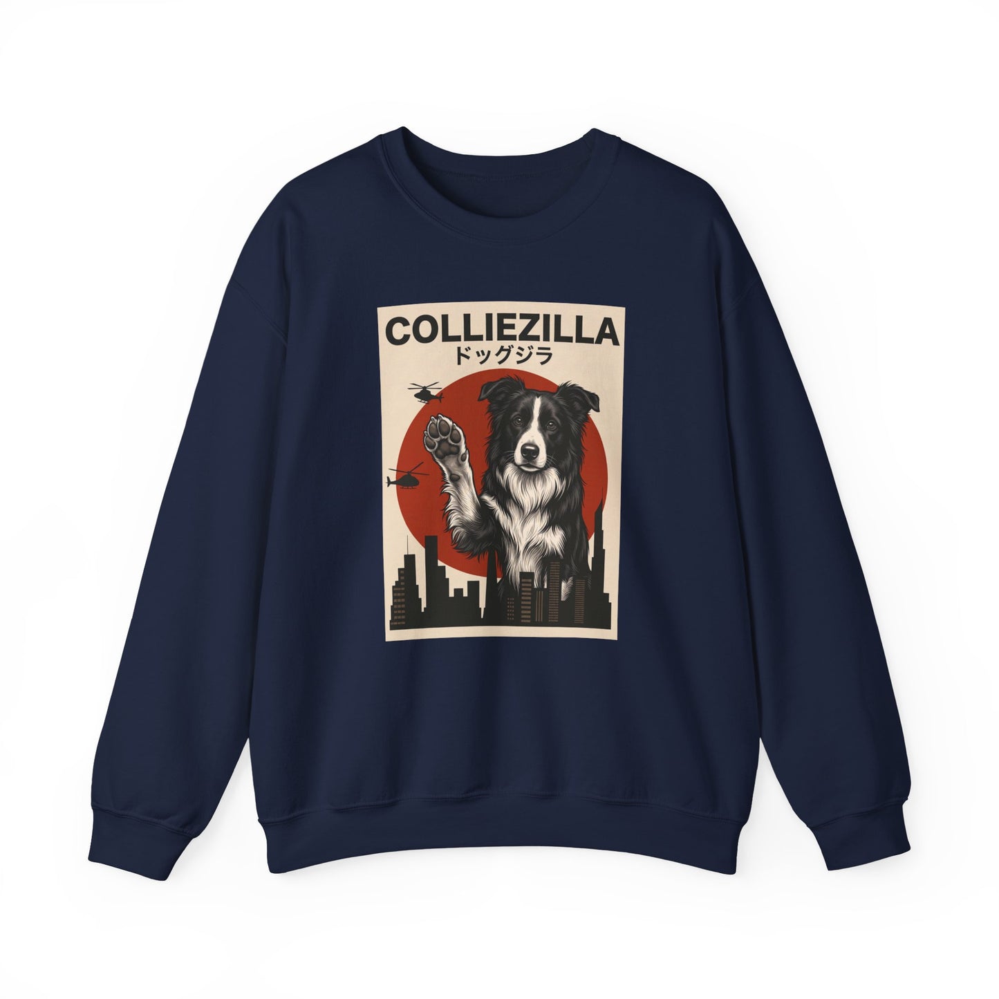 Border Collie Colliezilla Crewneck Sweatshirt