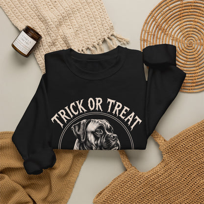 Boxer Trick or Treat Halloween Crewneck Sweatshirt