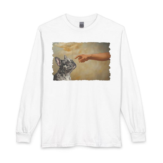 God Creates Merle Frenchie Long Sleeve White