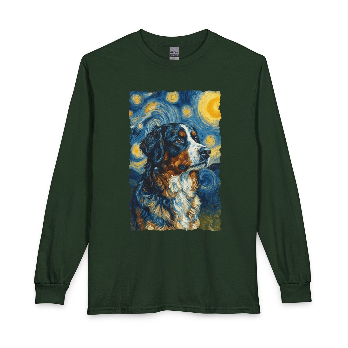 Bernese Mountain Dog Van Gogh Long Sleeve