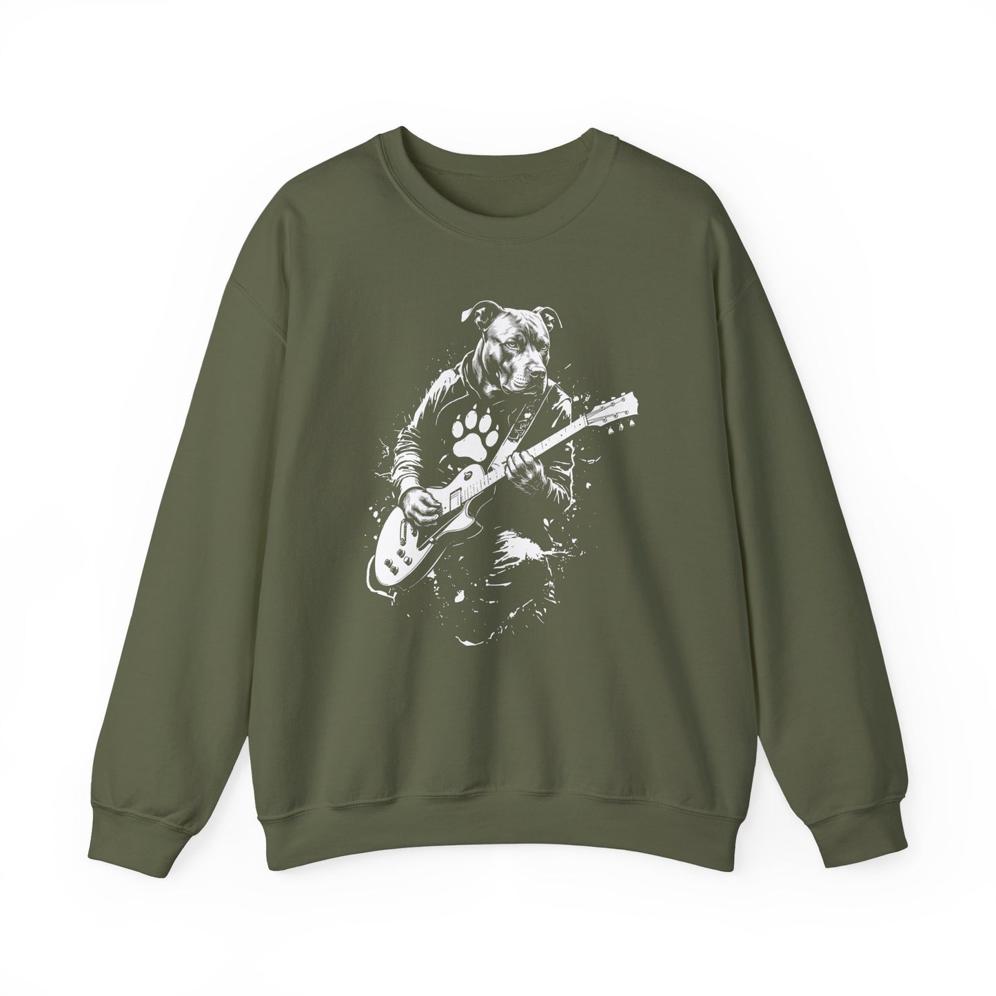 Pitbull Guitar Crewneck Sweatshirt