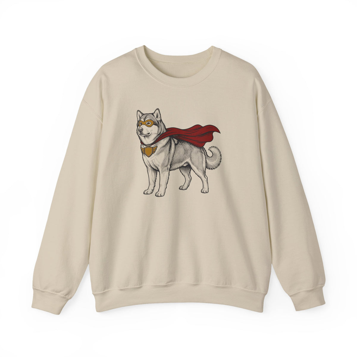 Alaskan Malamute Superhero Crewneck Sweatshirt
