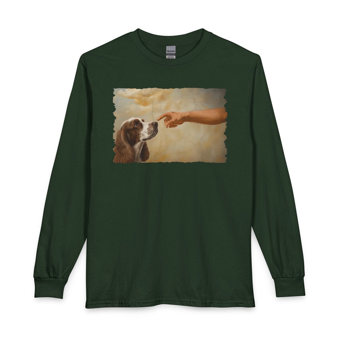 God Creates Orange White Cocker Spaniel Long Sleeve