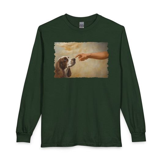 God Creates Orange White Cocker Spaniel Long Sleeve