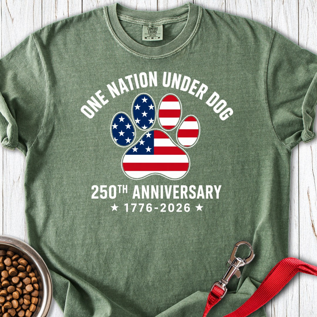 250 Years USA Dog 2 Premium Tee Moss