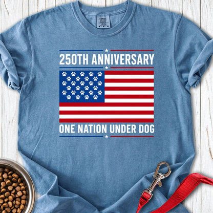 250 Years USA Dog Premium Tee Blue Jean