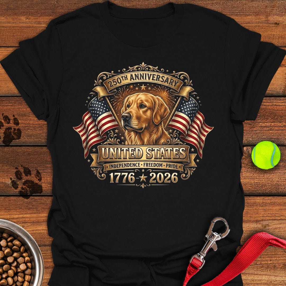 250 Years USA Golden Retriever Black