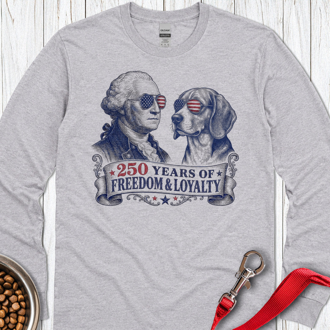 250 Year USA Beagle Long Sleeve — Sport Grey