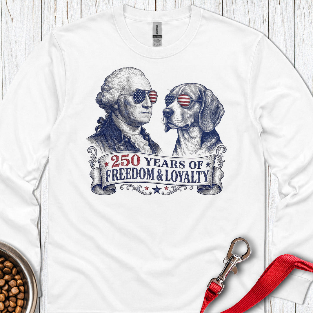 250 Year USA Beagle Long Sleeve — White