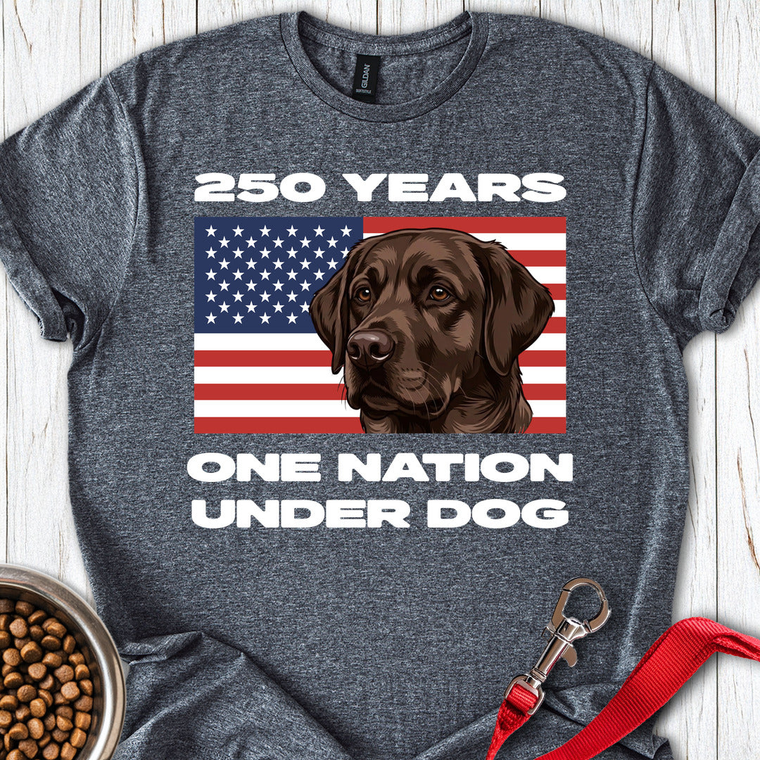 250 Years USA Chocolate Lab Dark Heather