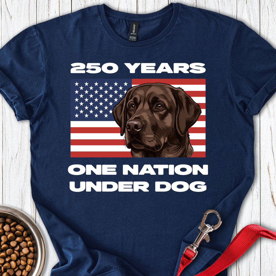 250 Years USA Chocolate Lab Navy