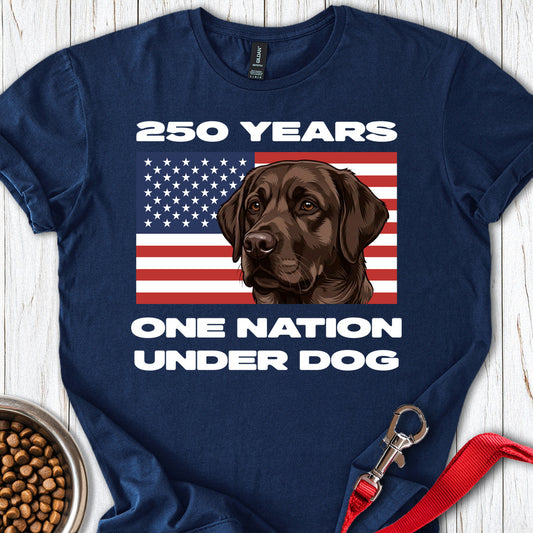 250 Years USA Chocolate Lab Navy