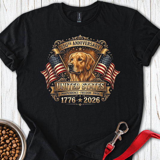 250 Years USA Golden Retriever Black