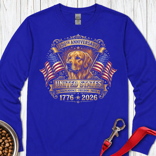 250 Years USA Golden Retriever Long Sleeve — Royal