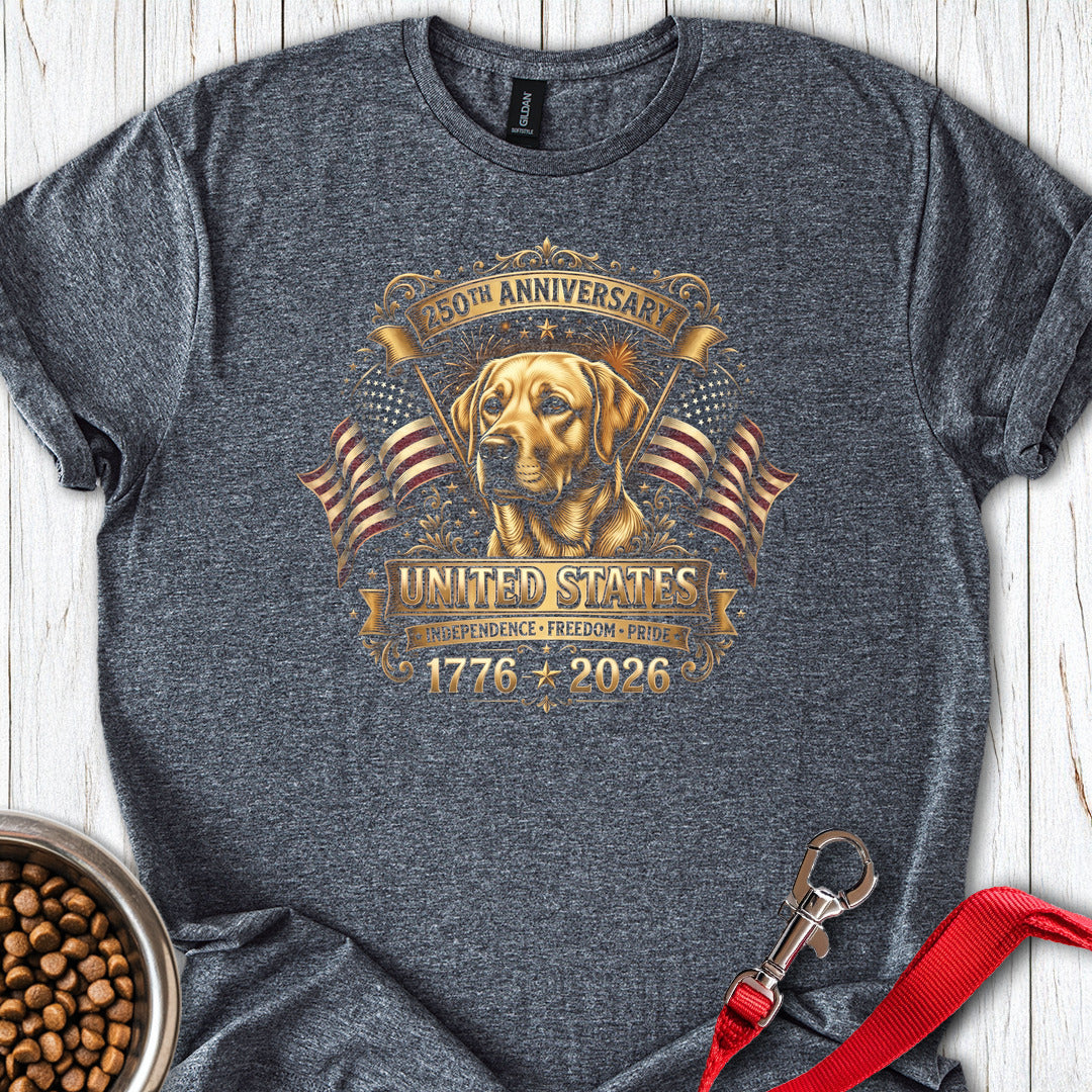 250 Years USA Yellow Lab Dark Heather