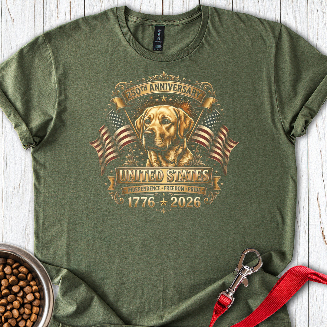 250 Years USA Yellow Lab Military Green