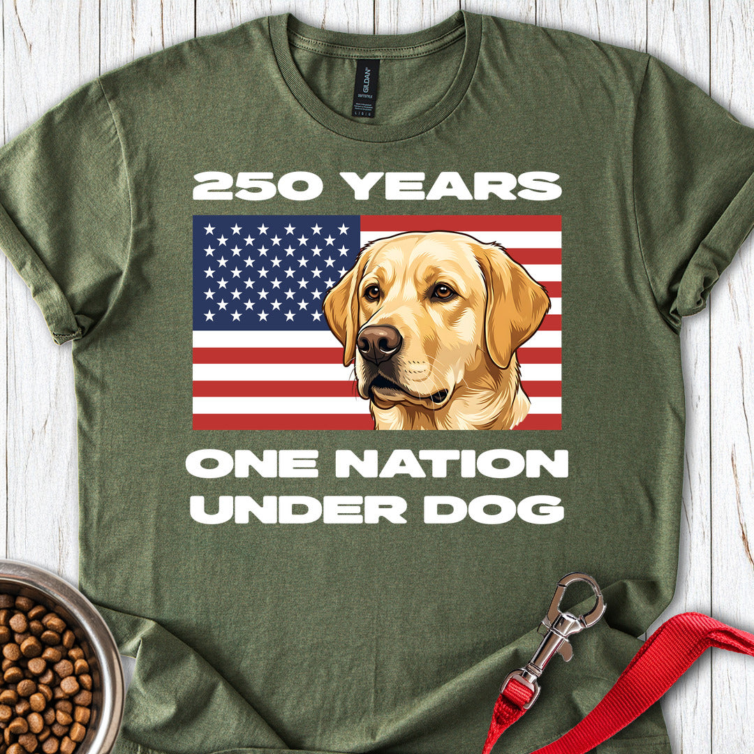 250 Years USA Yellow Lab Military Green