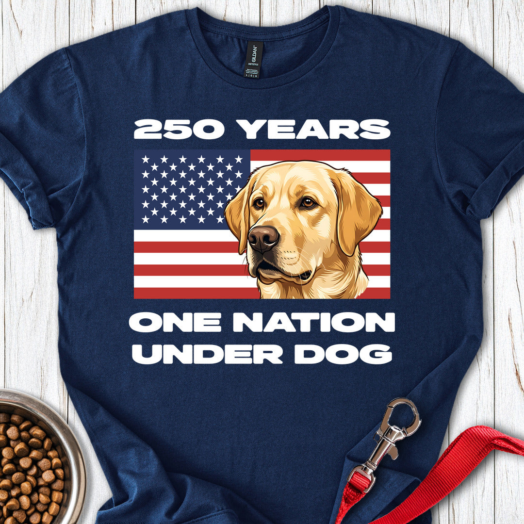 250 Years USA Yellow Lab Navy
