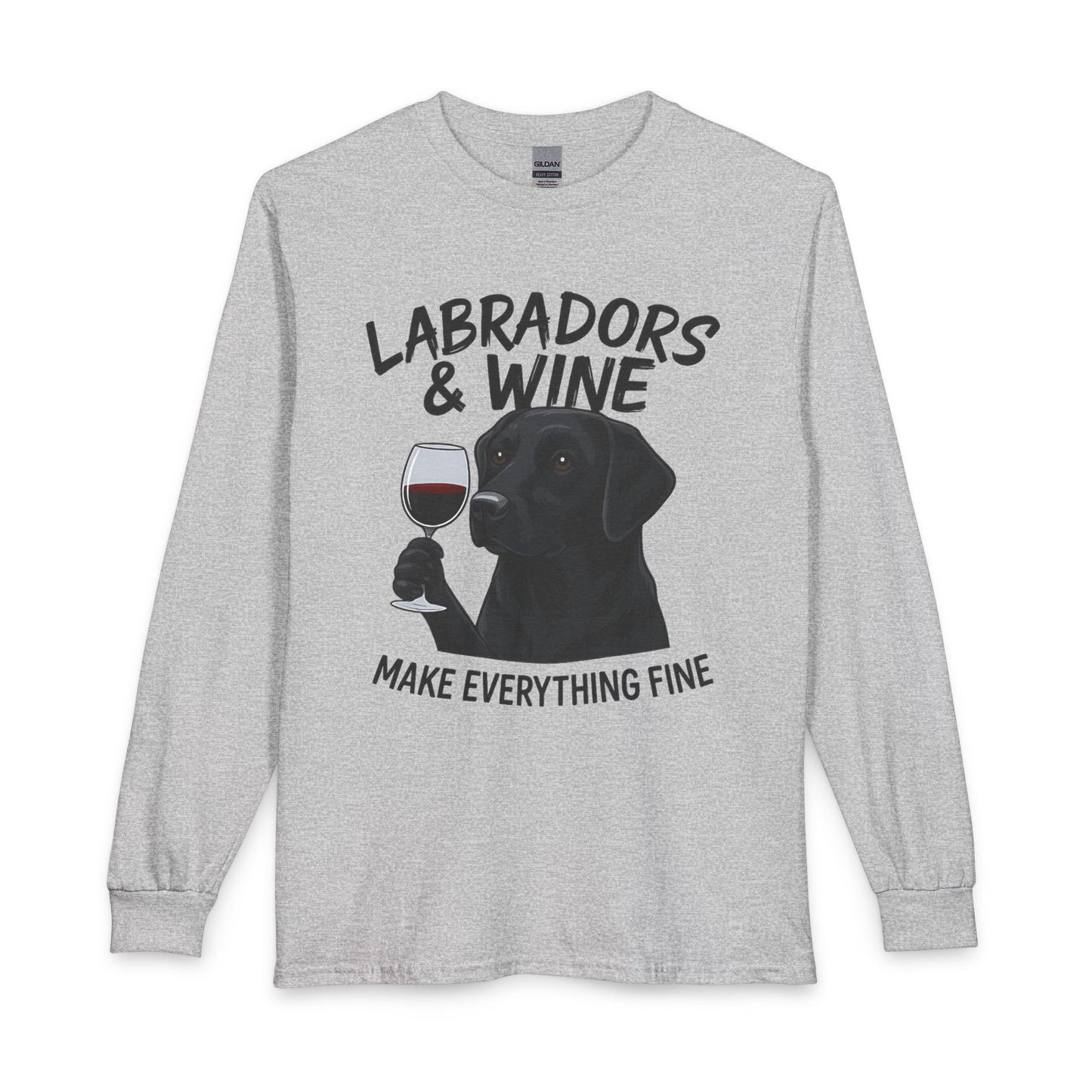 Black Labradors & Wine Long Sleeve