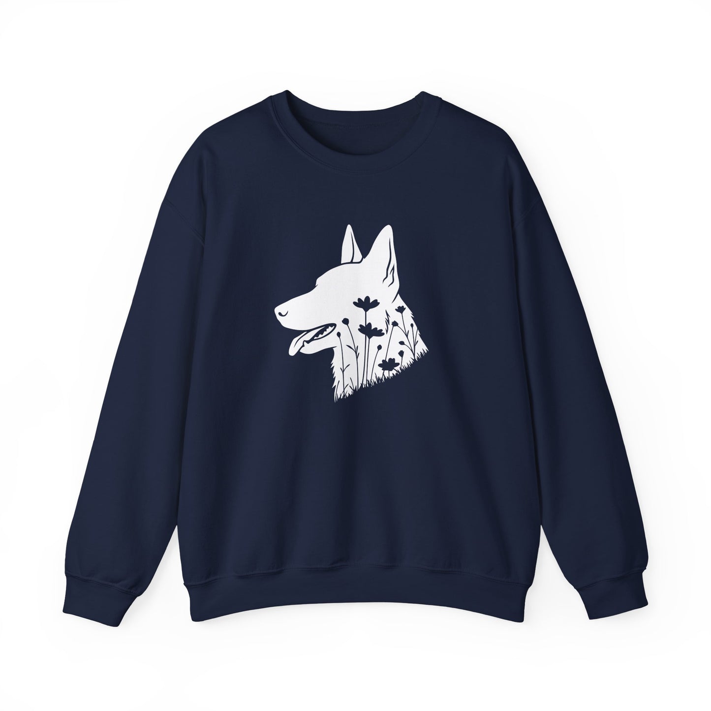 Dutch Shepherd Flowers Crewneck Sweatshirt