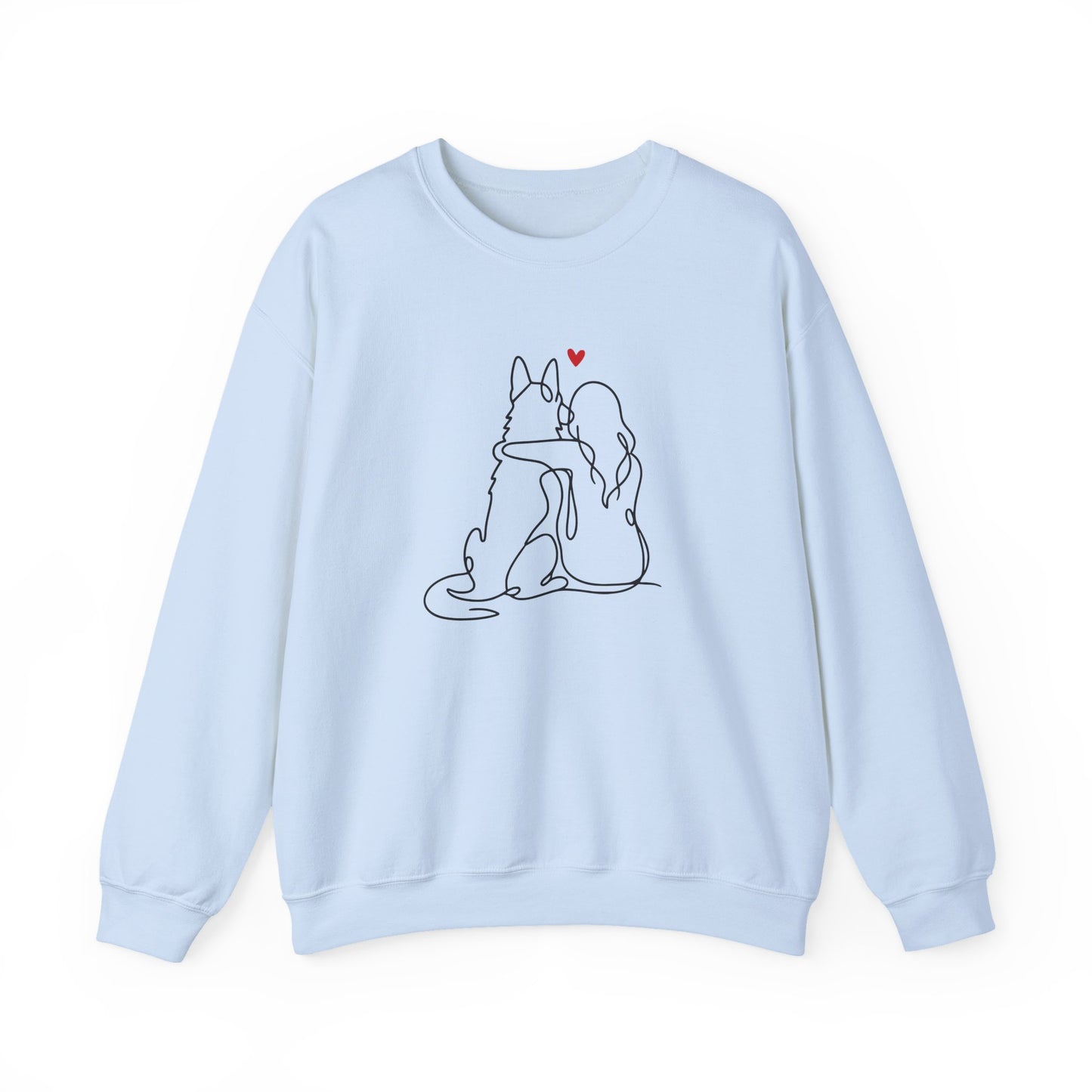 German Shepherd Lover Crewneck Sweatshirt Light Blue