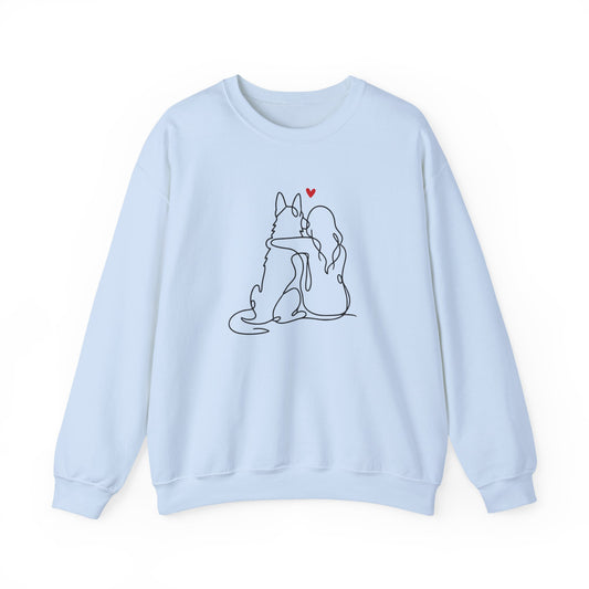 German Shepherd Lover Crewneck Sweatshirt Light Blue