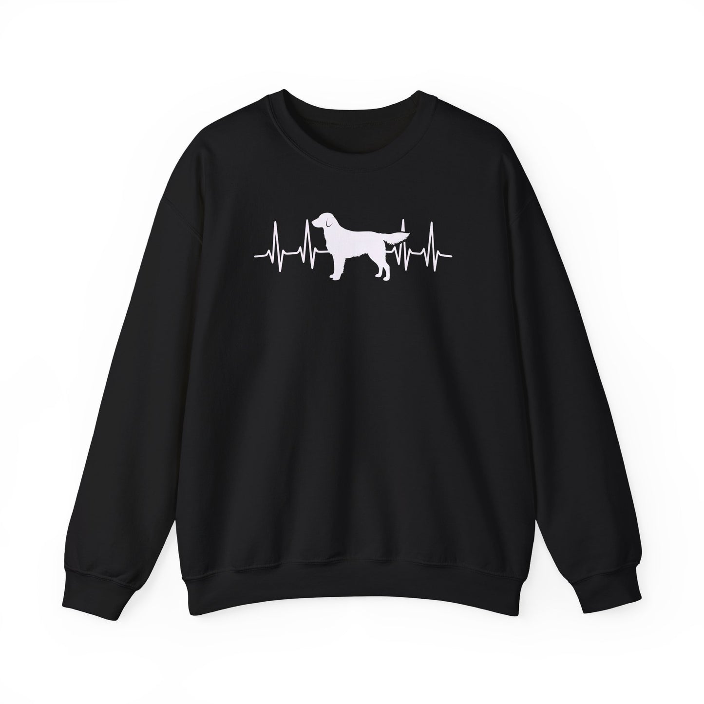 Flat Coated Retriever Heartbeat Crewneck Sweatshirt