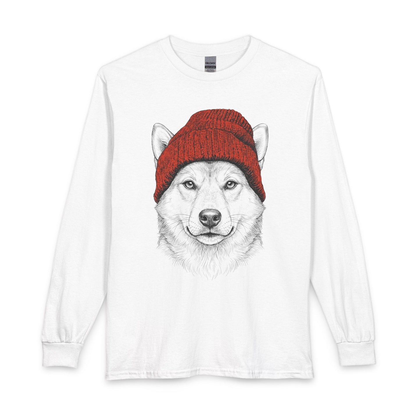 Shiba Beanie Long Sleeve White