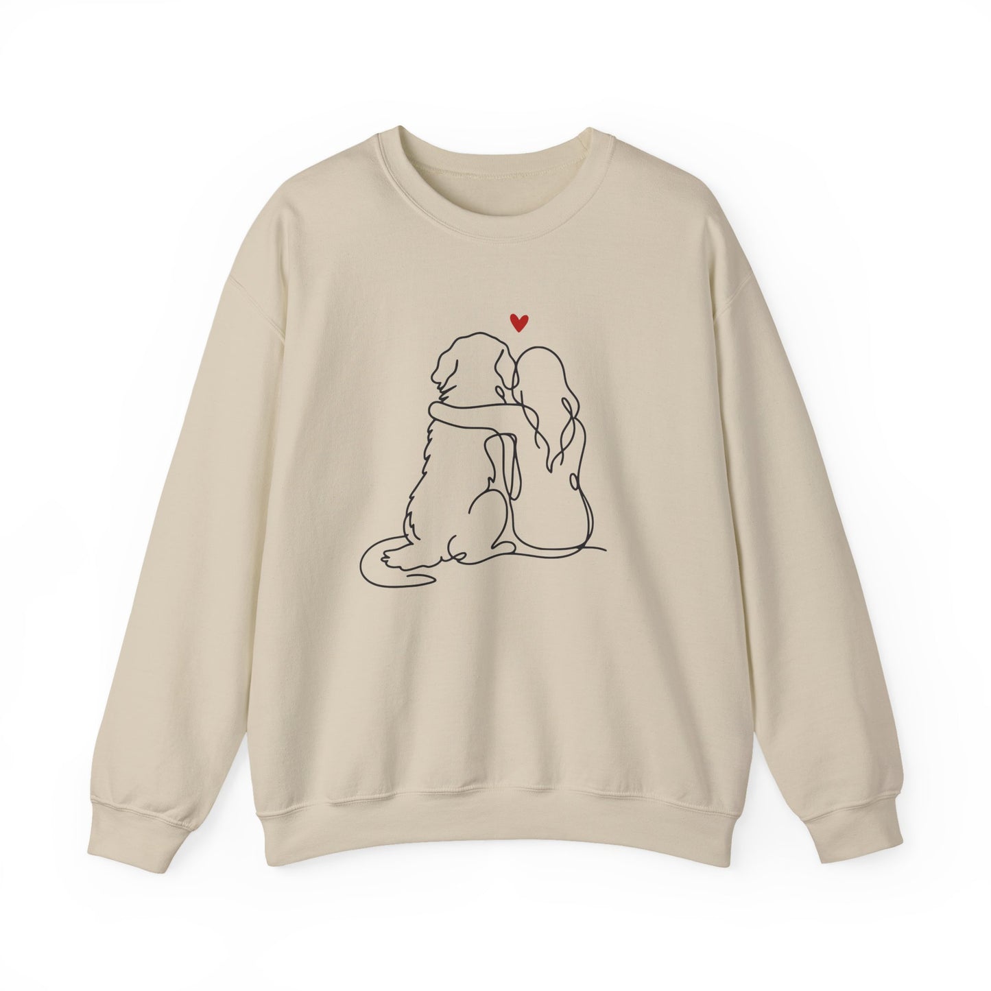 Golden Retriever Love Crewneck Sweatshirt Sand