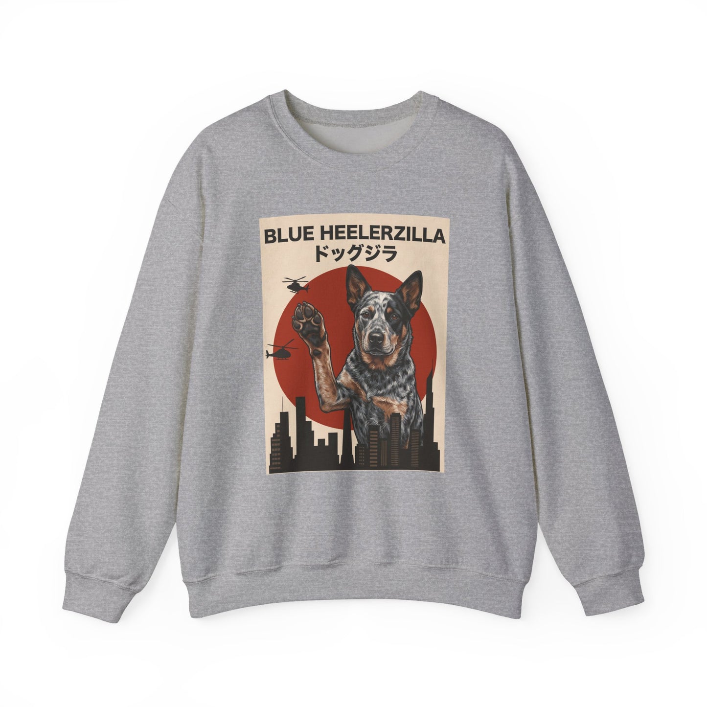 Blue Heeler Heelerzilla Crewneck Sweatshirt