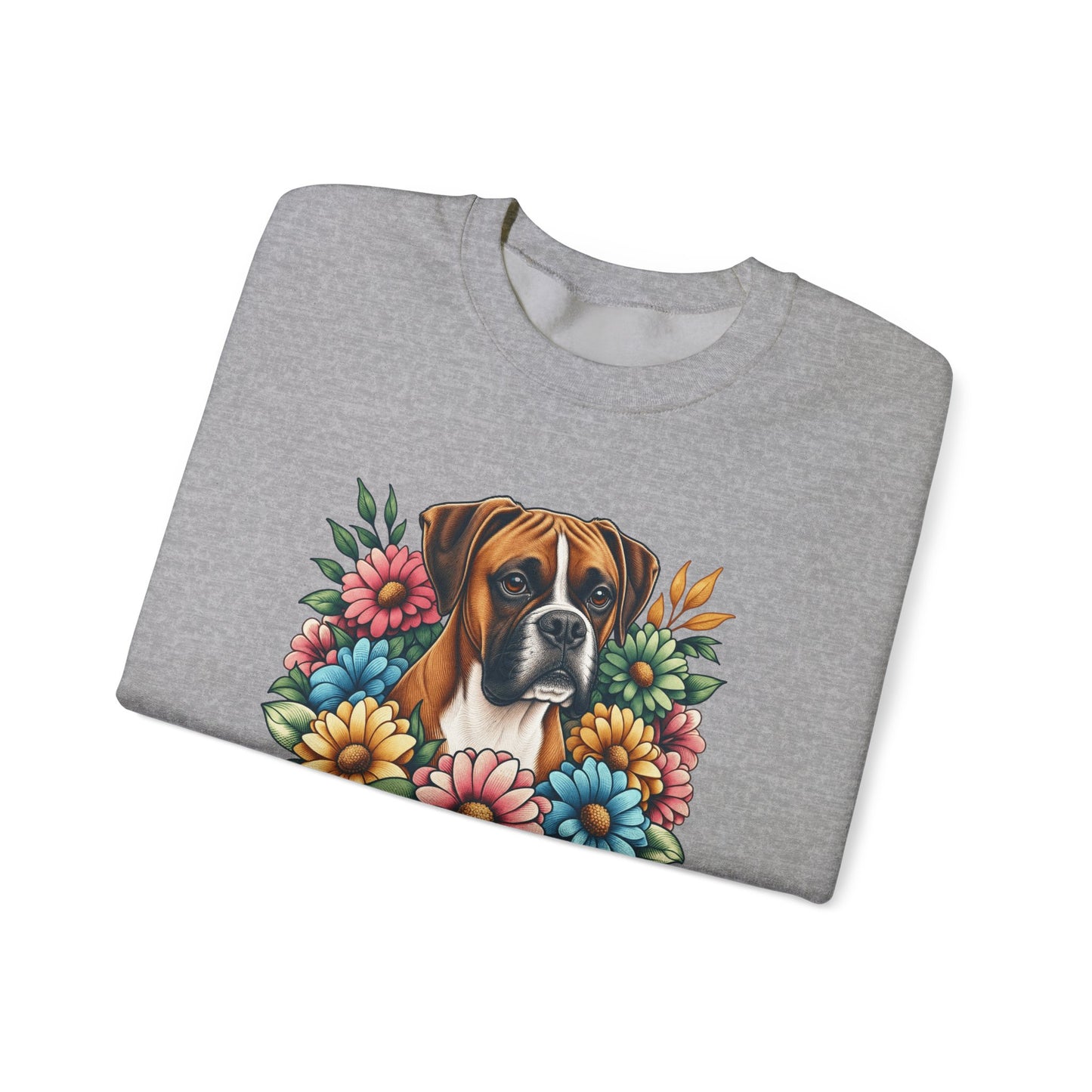Floral Boxer Crewneck Sweatshirt