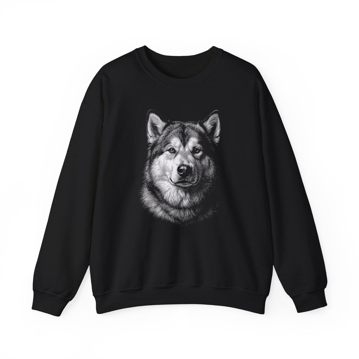 Alaskan Malamute Engraved Crewneck Sweatshirt