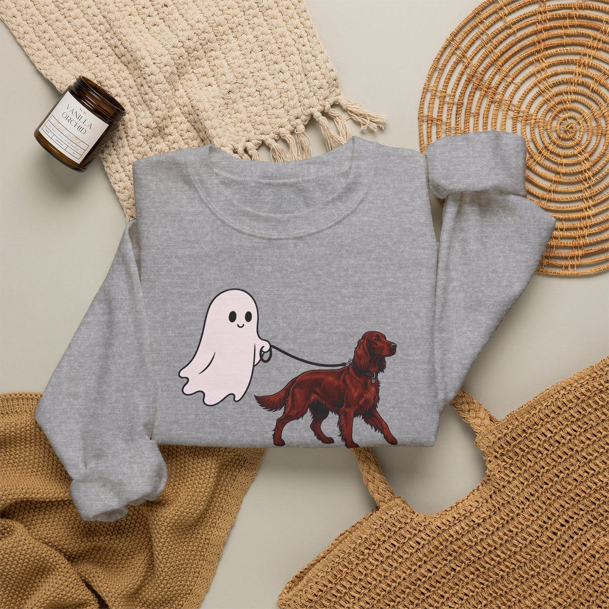 Irish Setter Ghost Walk Crewneck Sweatshirt
