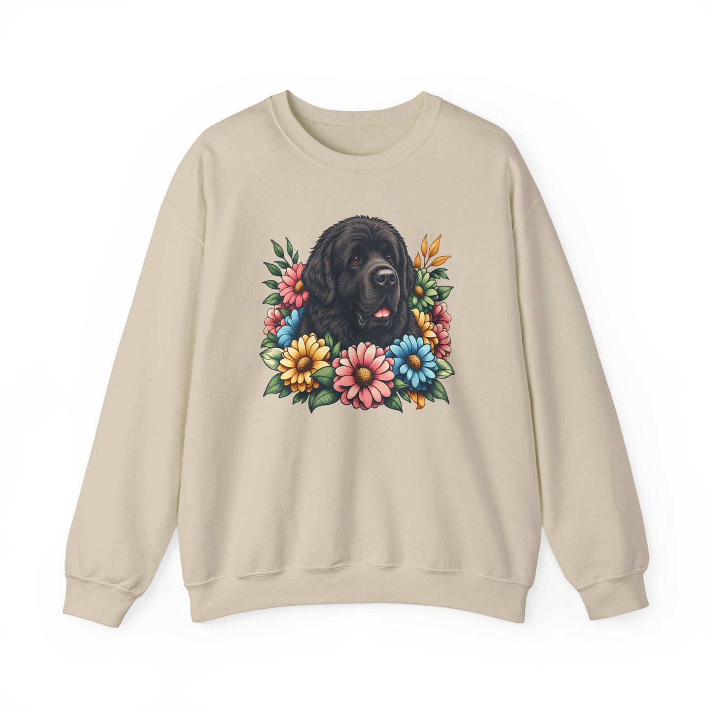 Newfoundland Flower Wreath Crewneck Sweatshirt