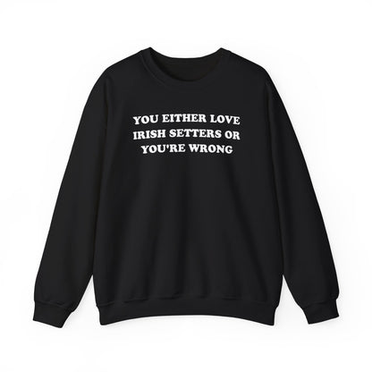 Love Irish Setter Crewneck Sweatshirt