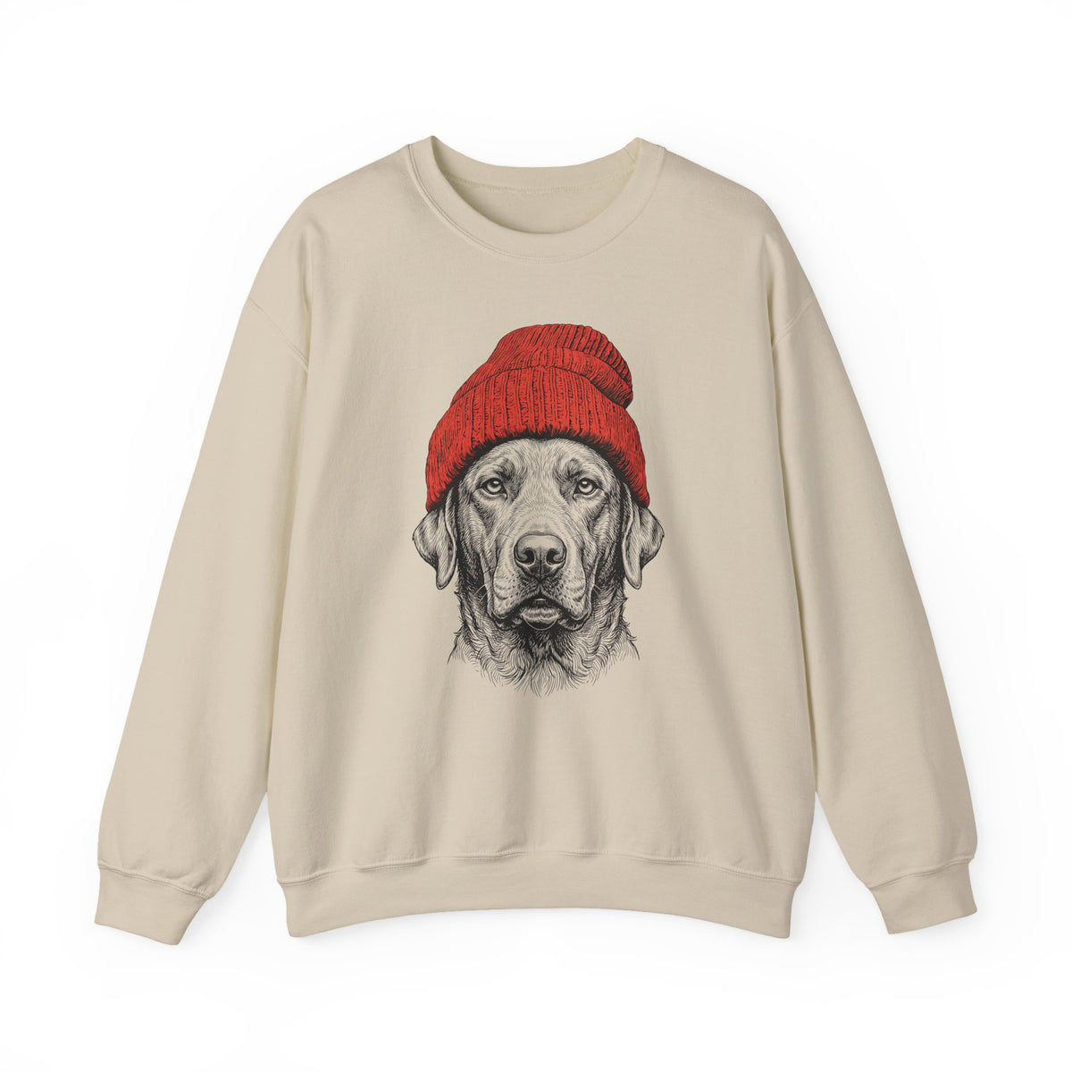 Chesapeake Bay Retriever Beanie Crewneck Sweatshirt