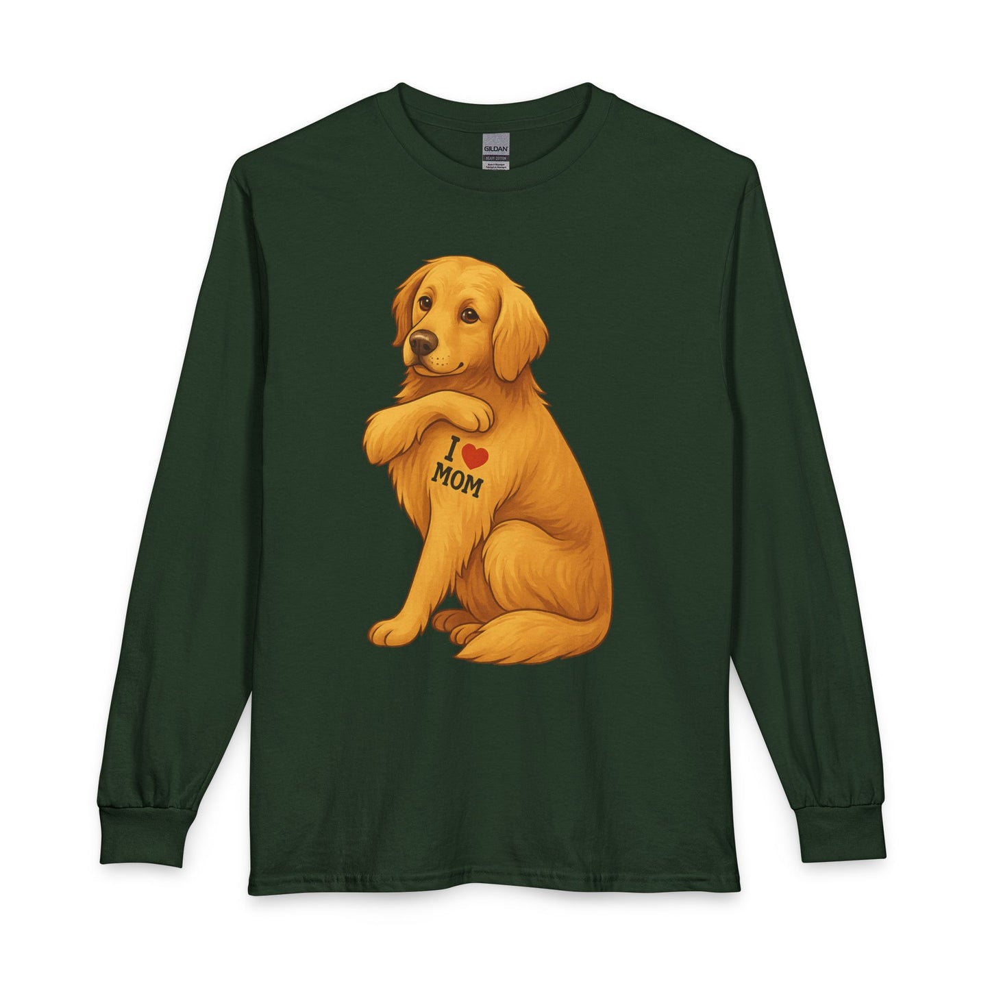 Golden Retriever I Love Mom Long Sleeve