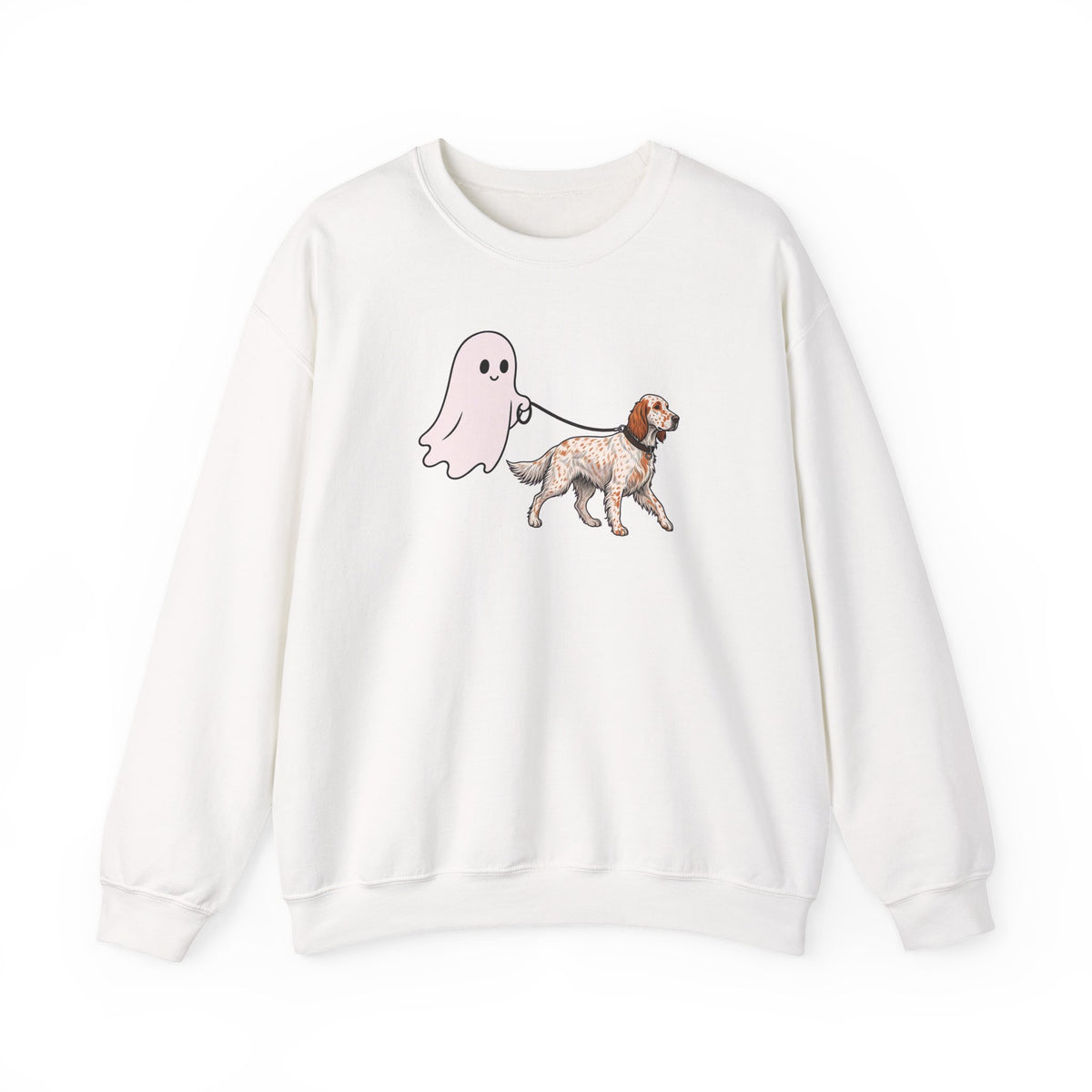 English Setter Ghost Walk Crewneck Sweatshirt