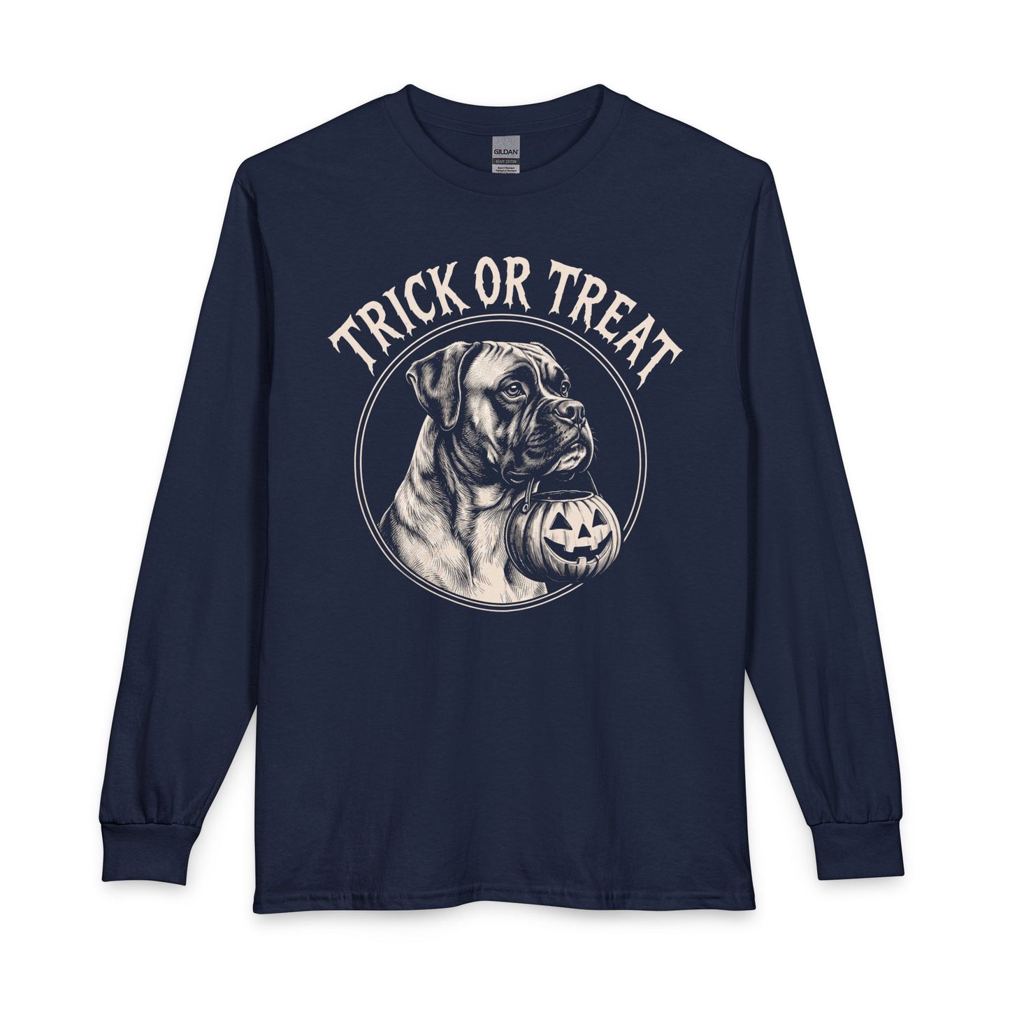 Boxer Trick or Treat Halloween Long Sleeve