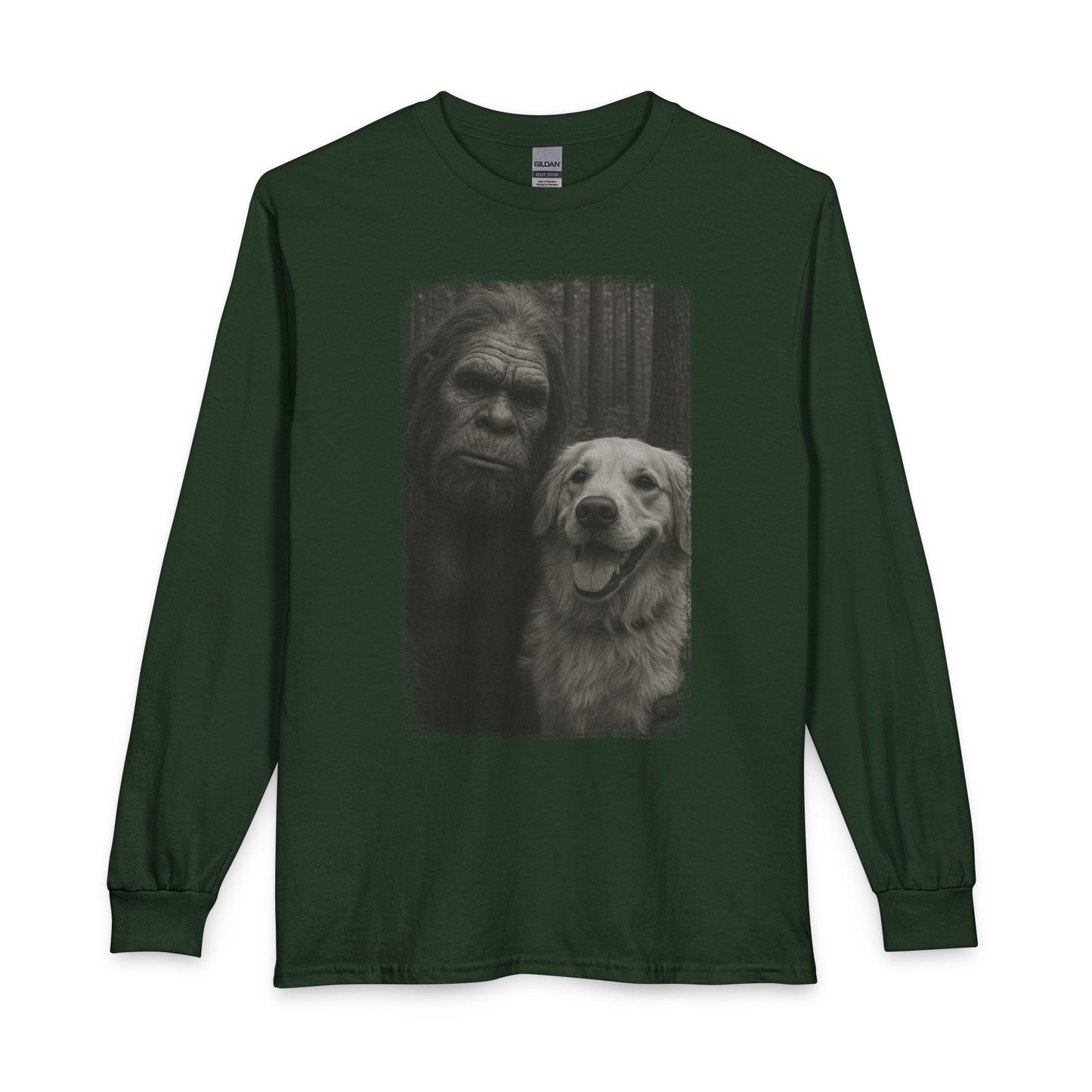 Bigfoot & Golden Retriever Selfie Long Sleeve