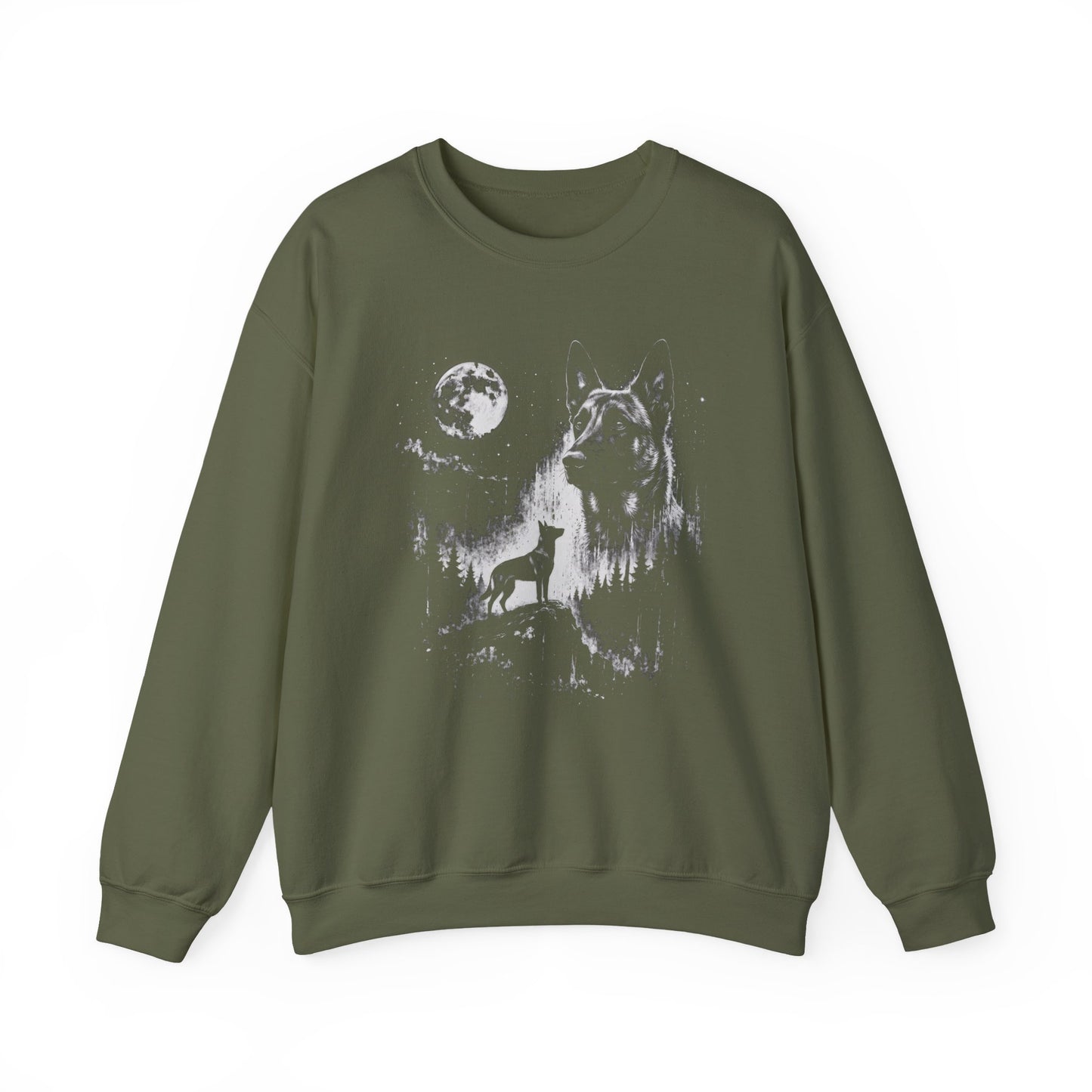 Belgian Malinois Moon Crewneck Sweatshirt
