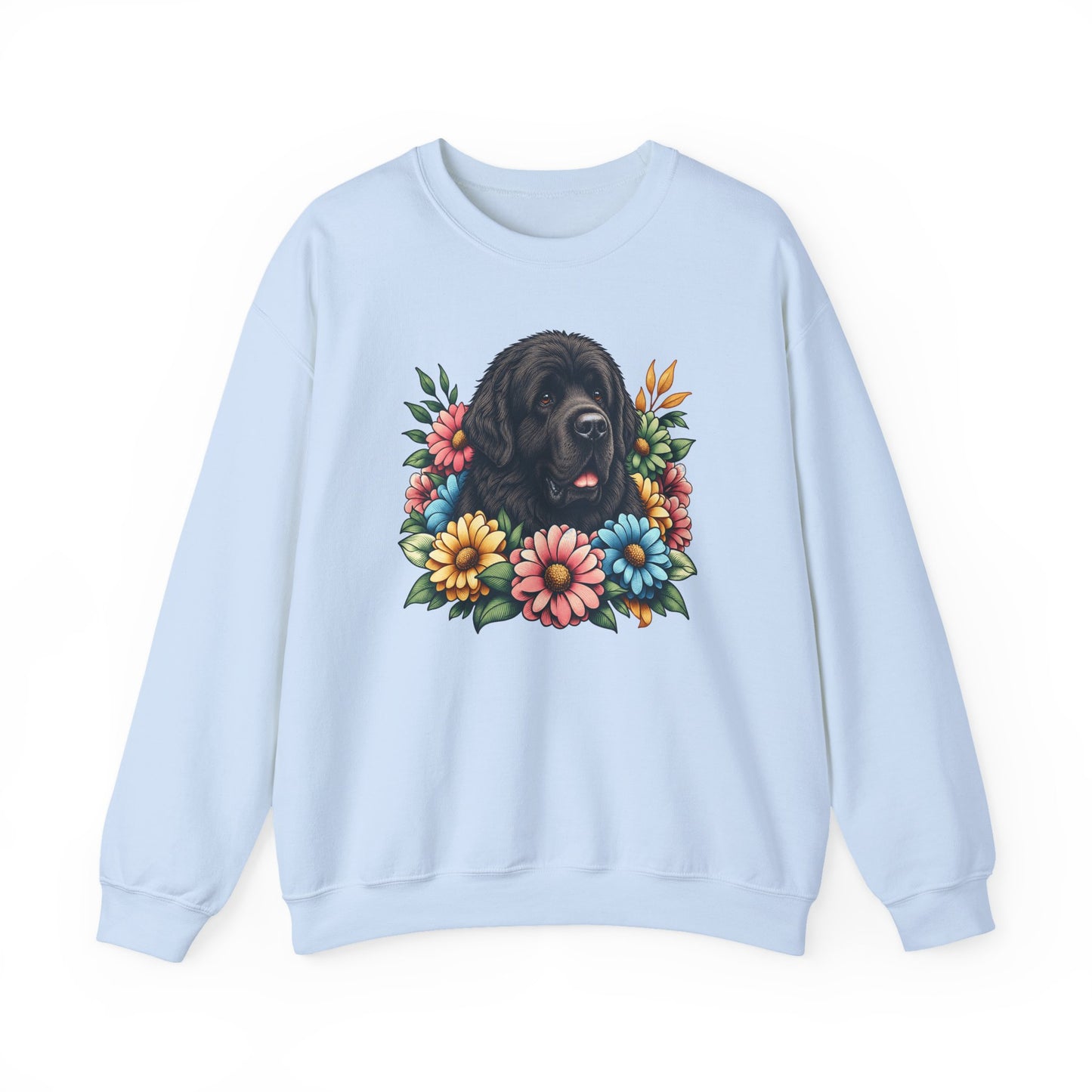 Newfoundland Flower Wreath Crewneck Sweatshirt