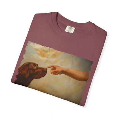 God Creates Chocolate Lab Premium Tee