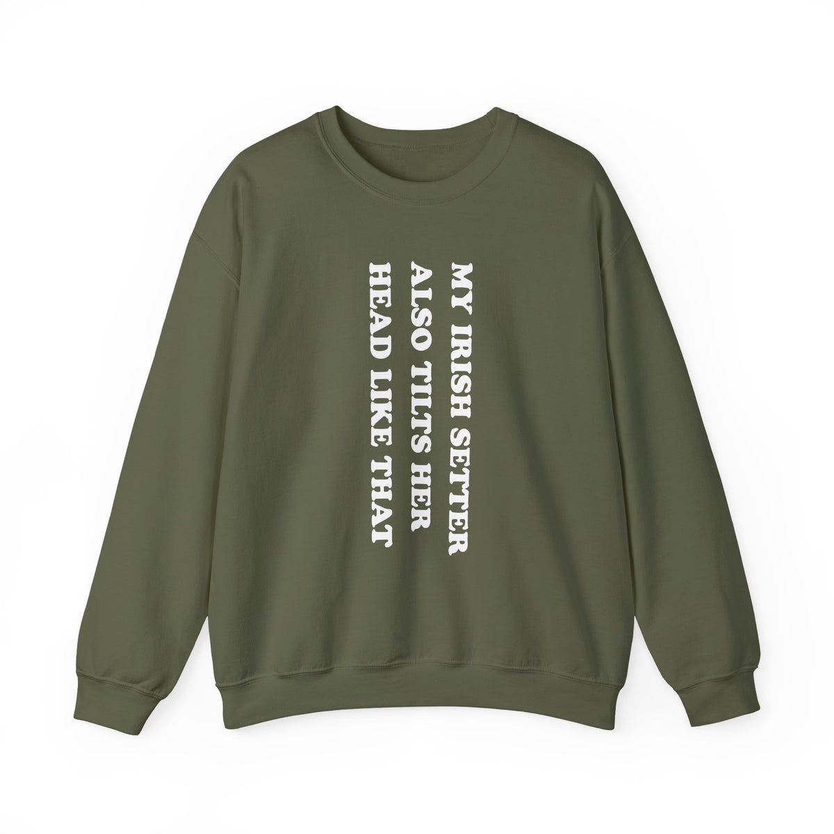 Irish Setter Tilts Her Head Crewneck Sweatshirt