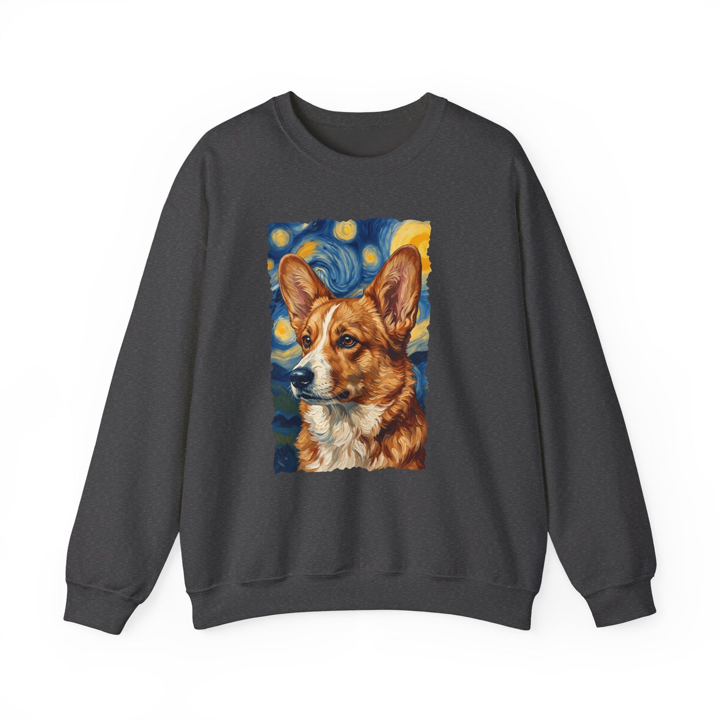 Cardigan Welsh Corgi Red Van Gogh Crewneck Sweatshirt
