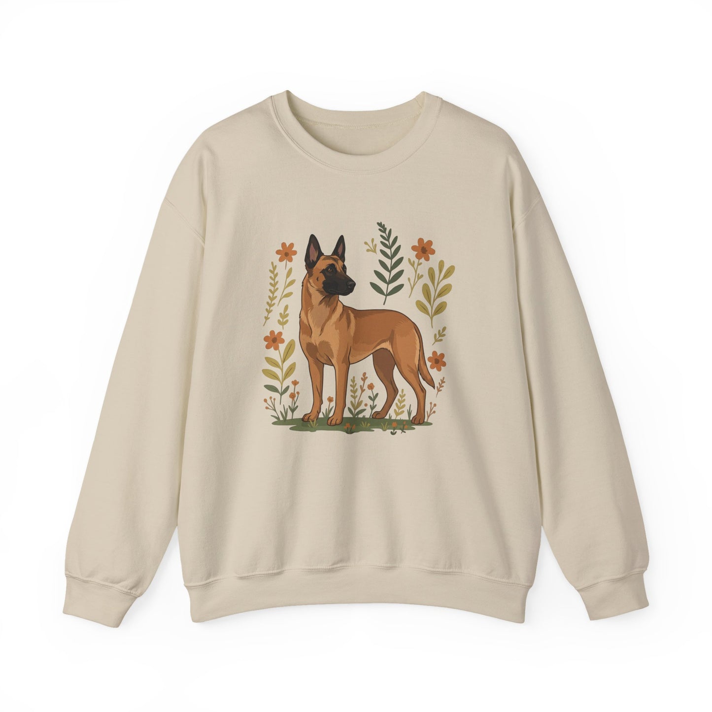 Belgian Malinois Flowers Crewneck Sweatshirt