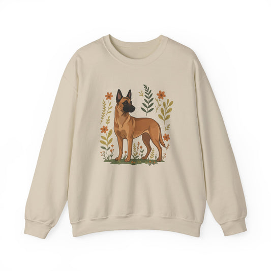 Belgian Malinois Flowers Crewneck Sweatshirt