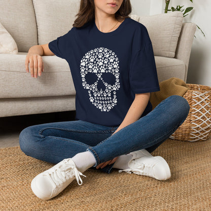 Paw Prints Halloween Skull