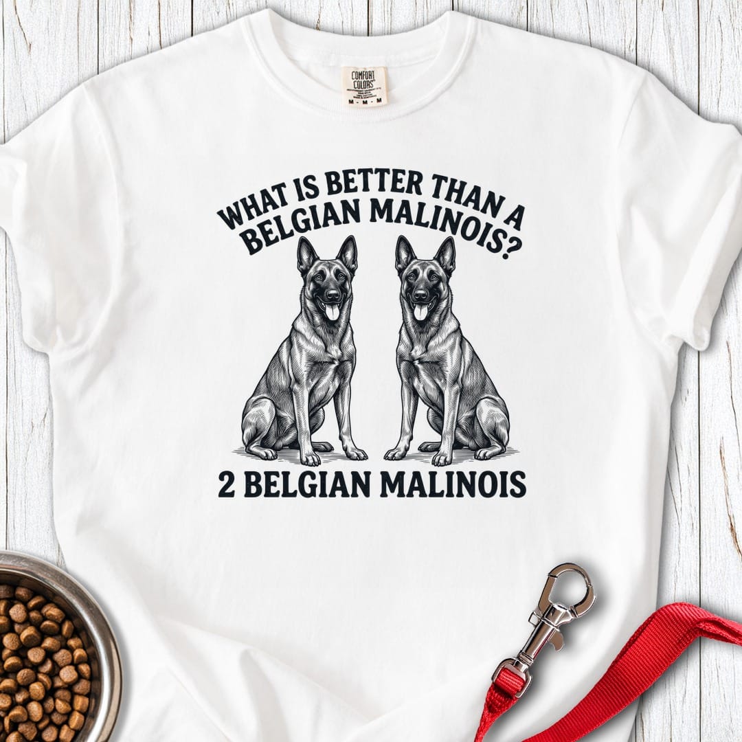 2 Belgian Malinois Premium Tee White